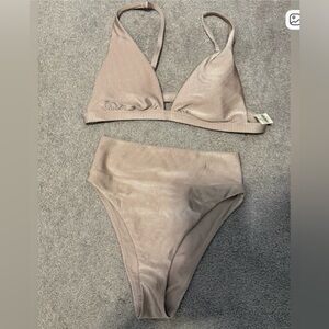 Aerie Ribbed Bikini Set Top M, Bottom S